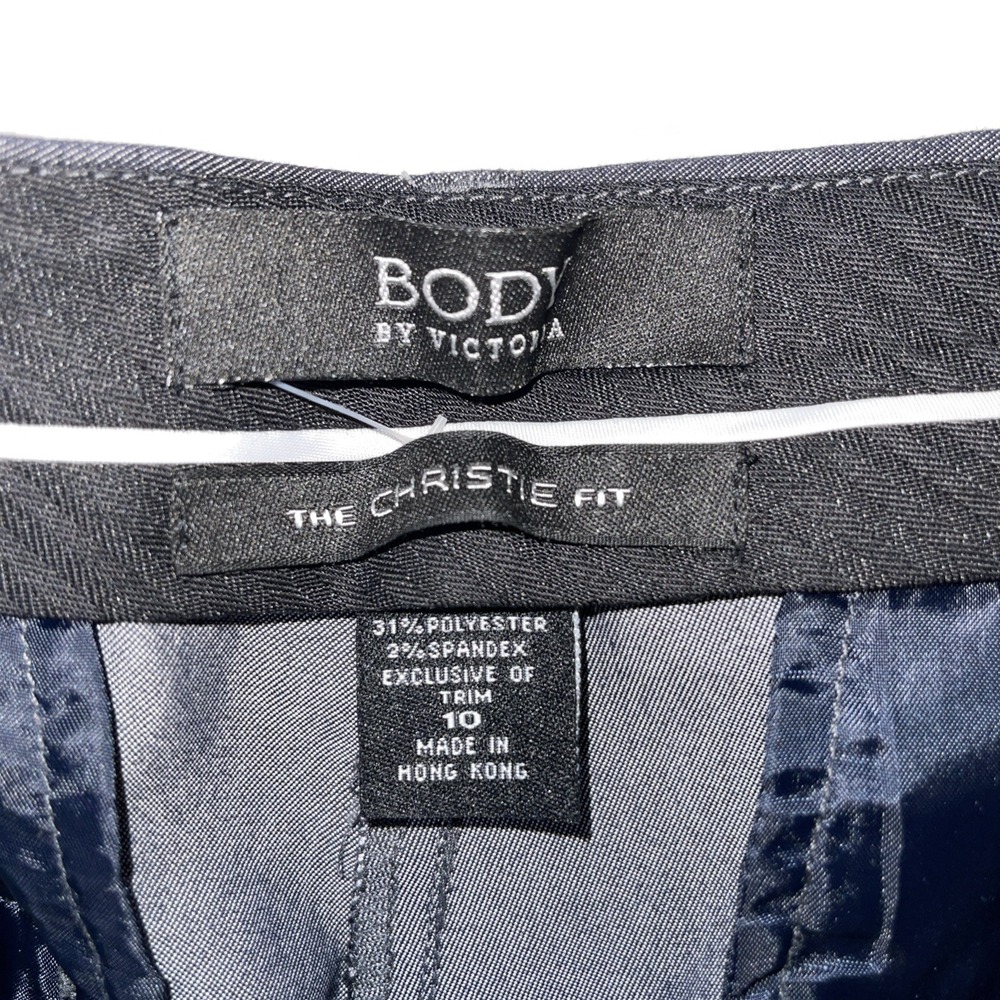 Body By Victoria Denim Blue The Christie Fit Dress Pants Womens Size 10 Wide Leg - Picture 4 of 6